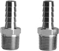 Beduan Stainless Steel 3/16" Hose Barb to 1/4" Male NPT (Pack of 2)