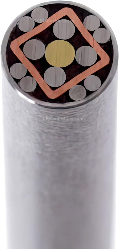 Mosaic Pin - (0.250 (1/4) Inch Diameter) - (864SSCSB) - (Stainless Outer Material)(Brass, Copper, and Stainless Inner