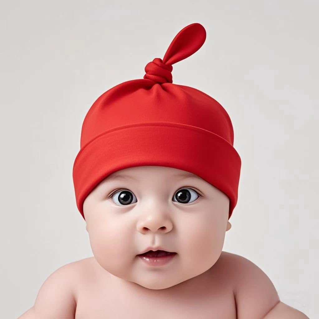 Newborn Hat and Mittens Soft Newborn Hats for Girls and Boys Set Cute Baby Girl Caps 0-6 Months