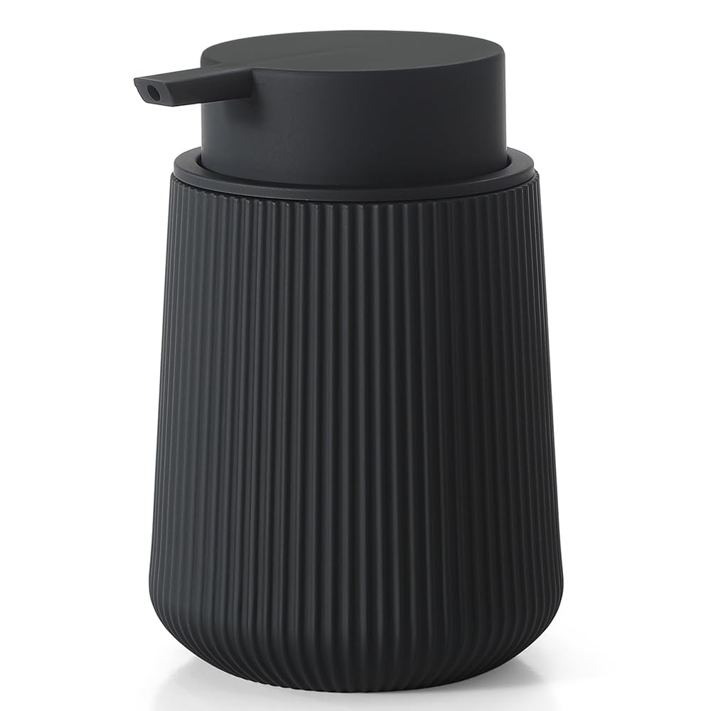 Striped Liquid Hand Soap Dispenser Black