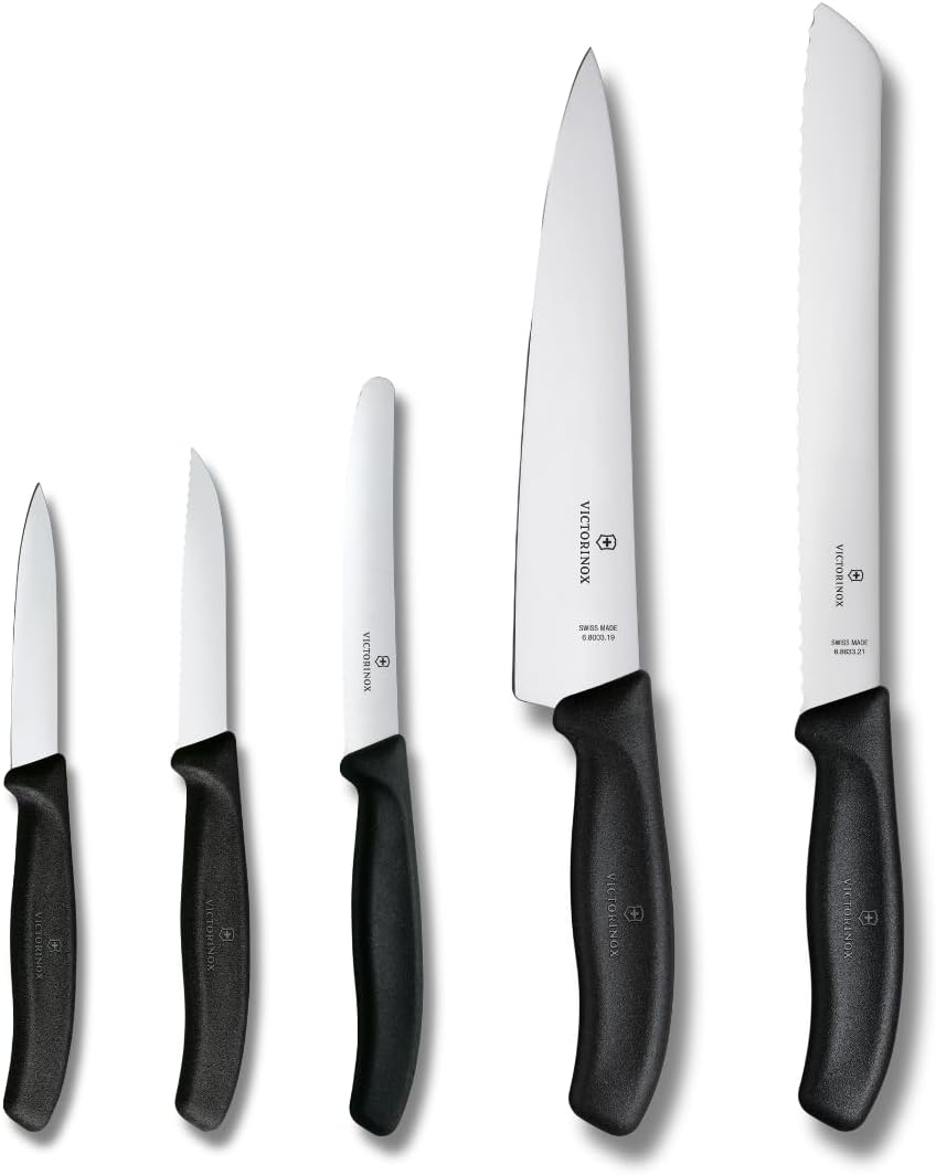 Swiss Classic Kitchen Set, 5 Pieces - Utility & Bread Knives