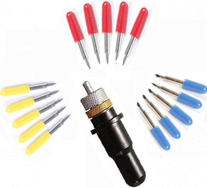 15pcs 30/45/60 Degree Roland Vinyl Cutter Cutting Plotter Blade with Blade Holder
