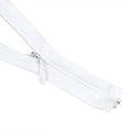 Size #5 Invisible Separating Zipper, 9" Length, White, Brand