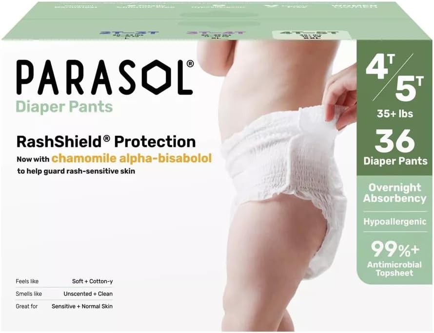 Size 6 (4T-5T) Chlorine-Free Pull-On Diaper Pants, 36 Count