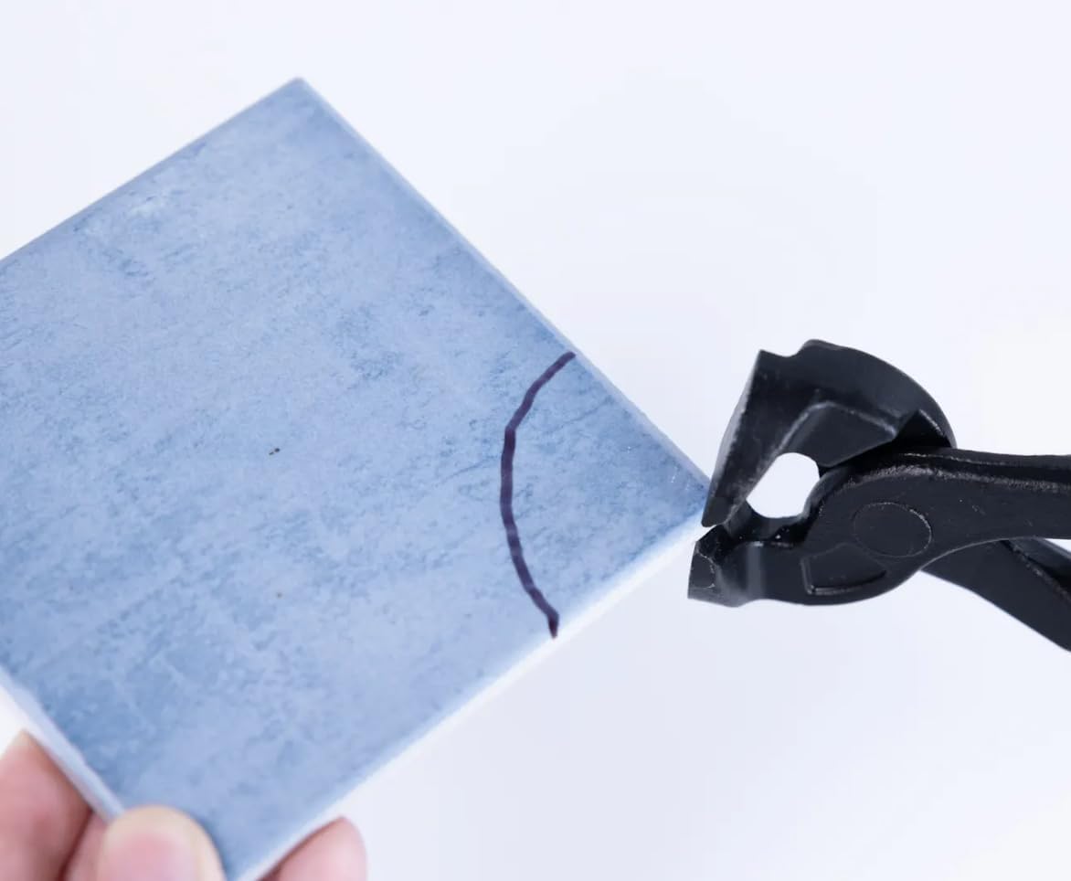 8-inch Wall Tile Nipper – Offset Carbide Jaws for Effortless Wall Tile Shaping and Pro Results for DIYers