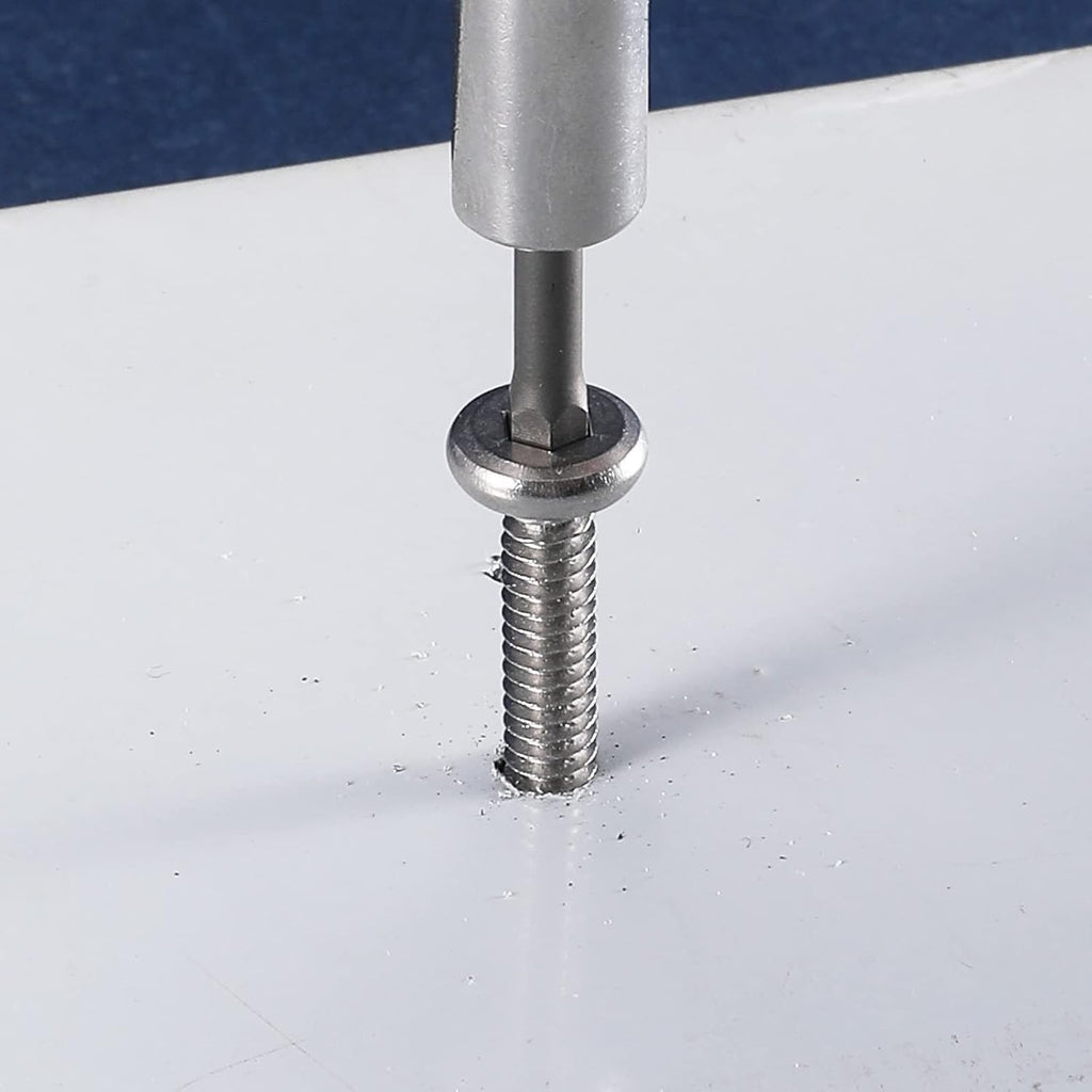 12 x 1" Stainless Steel Flat Head Socket Cap Screws, 100Pcs, Allen Socket Drive, Self Tapping