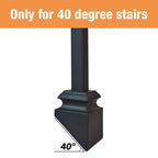 24 Pcs Iron Baluster Shoes, 40 Degree Slant with Screw(Matte Black)