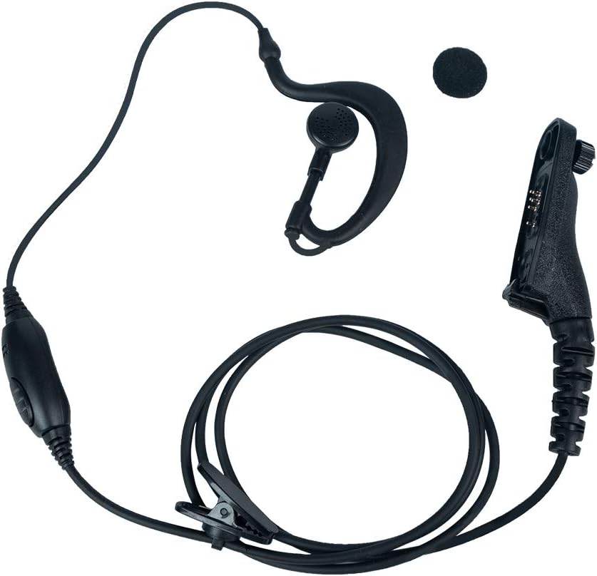G-Shape Earpiece PTT Mic Compatible with XPR7550e APX6000 | Surveillance Headset, Covert, Comfort, Hands-Free