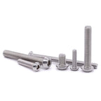 3/8-16 x 3 Button Head Socket Cap Bolts Screws, 304 Stainless Steel 18-8, Full Thread, Coarse Thread UNC, Allen Hex Drive, 10 PCS