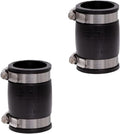 Fernco 1056-150 1-1/2-in. Flexible PVC Pipe Coupling for Cast Iron and Plastic Plumbing Connections 2-Pack