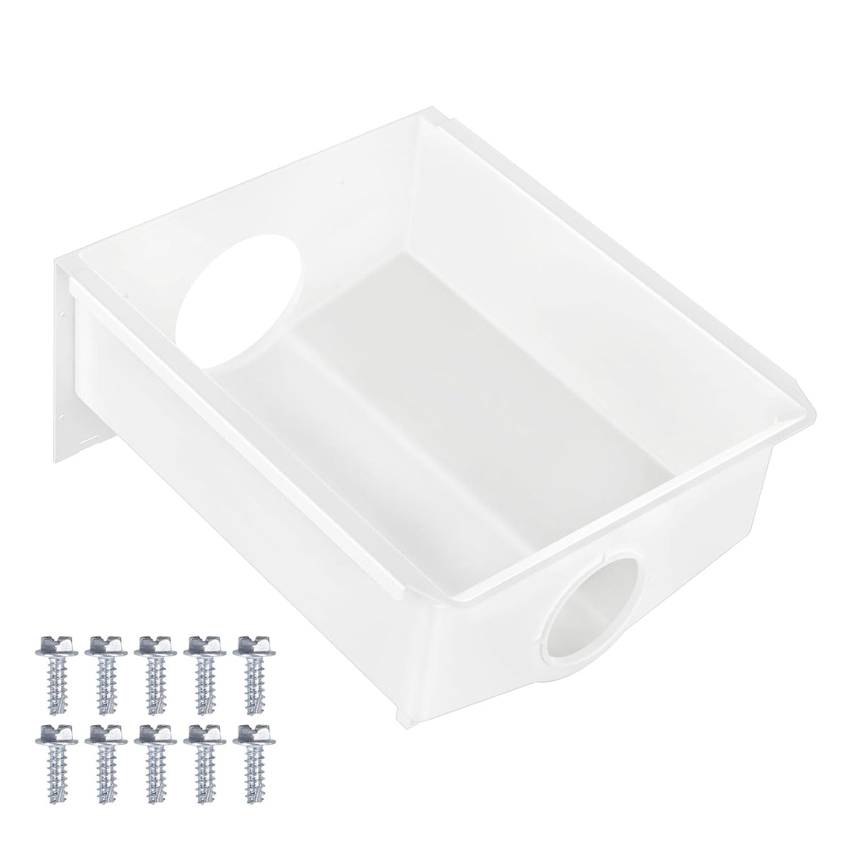 Upgraded W10670845 Refrigerator Ice Bucket Compatible with Whirlpool Ice Maker Replacement Parts WPW10670845 Removable Ice Bin for Kenmore Ice Maker Replacement WRS325FDAM04, WRS315SDHM08 Ice Bin