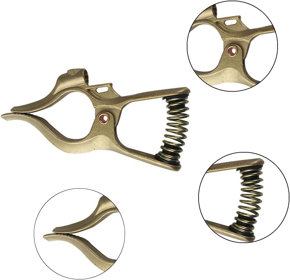 300-Amp T-Style Welding Ground Clamp Brass, 2-Pack