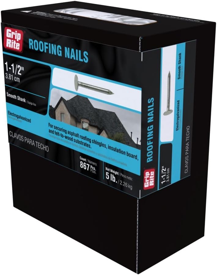 112EGRFG5 1-1/2-Inch Electro-Galvanized Roofing Nail, 5 Pounds