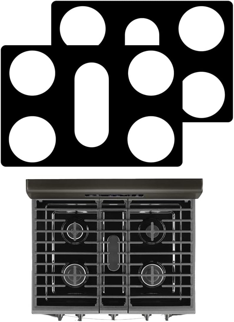 2Pcs 30Inch Stove protector liner For Kitchenaid Models KFGG504KPS0 Cover