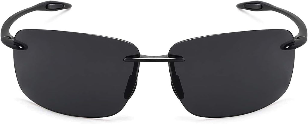 JULI Sports Sunglasses for Men Women Tr90 Rimless Frame for Running Fishing Golf Surf Driving MJ8009