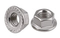 Stainless Steel Serrated Hex Flange Nuts Locknuts 50 Pcs (M5)