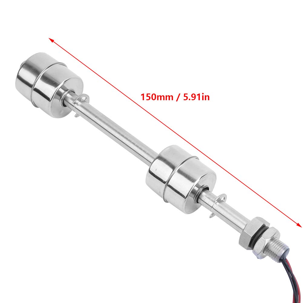 Stainless Steel Switch Tank Water Level Sensor Double Ball Water Level Controller Sensor Switch for Tank Pool(150mm / 5.91in)