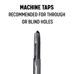 Drill America 3/8"-16 High Speed Steel 3 Flute Spiral Point Tap, T/A Series