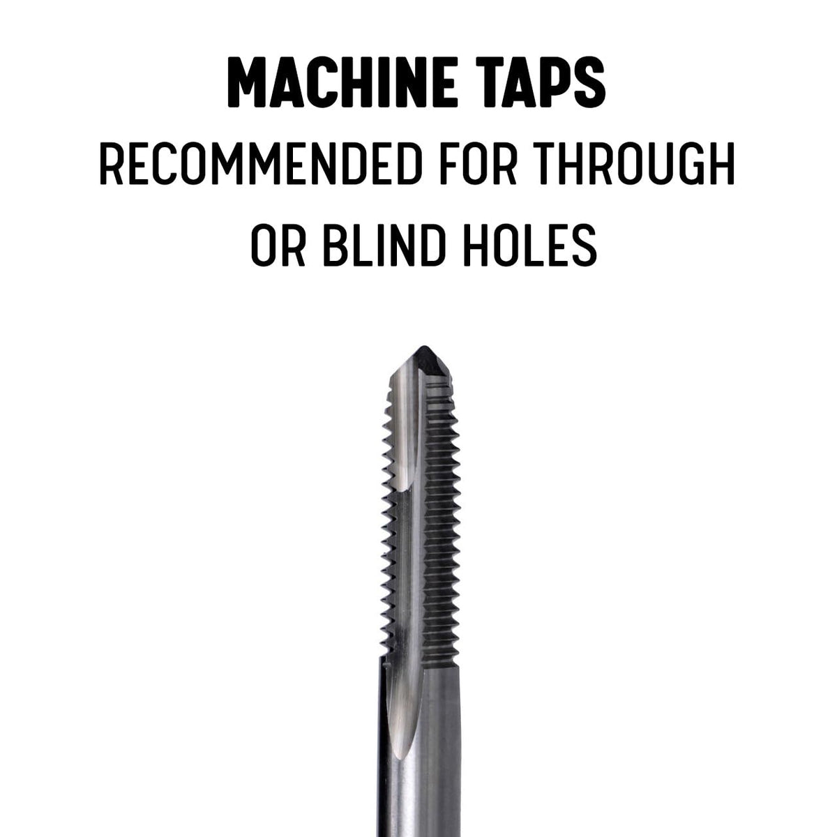 Drill America - DWTG1/2-13LH 1/2"-13 High Speed Steel Left Hand Spiral Point 3 Flute Tap, DWT Series