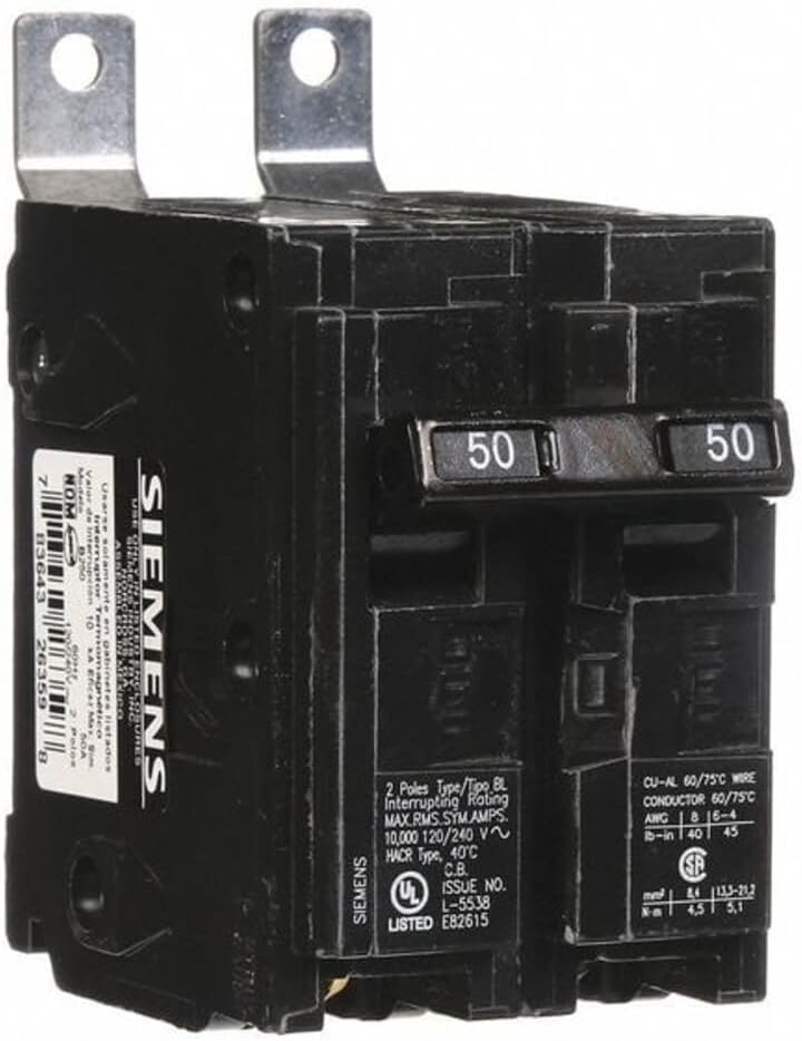 Siemens B250 50-Amp Double Pole 120/240-Volt 10KAIC Bolt in Breaker