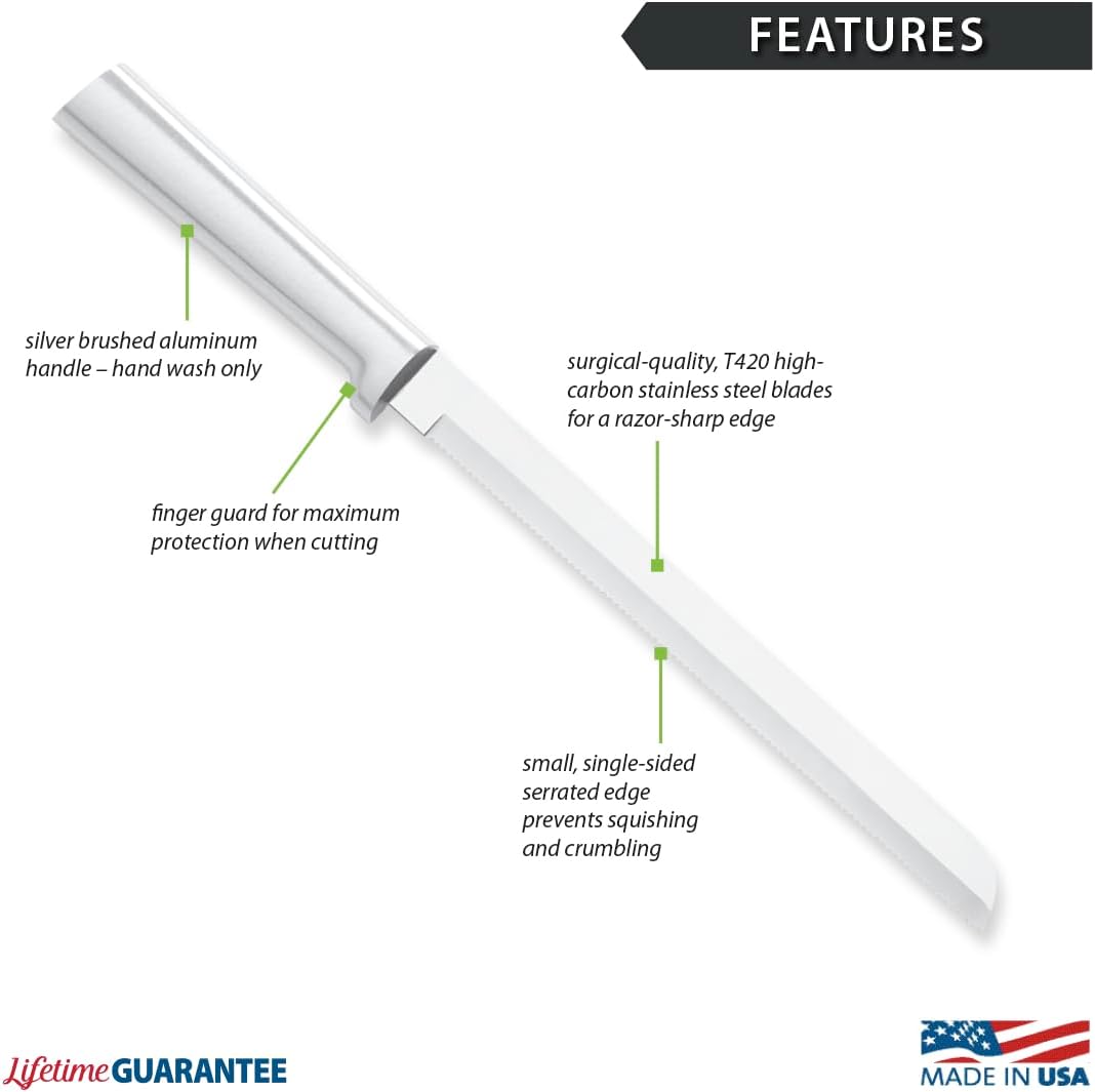 Cutlery 8" Bread Knife (R143), Silver