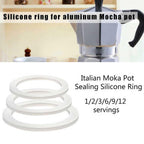 Moka Pot Gasket Seal Silicone Replacement Ring for Espresso Maker (3 cup)