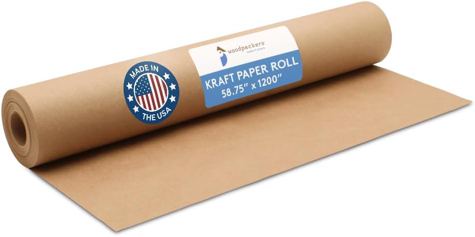 Brown Craft Crab Paper Roll for Table Covering, 58.75 Inches Wide 1200 Inches Long, Charcuterie Paper Table Runner