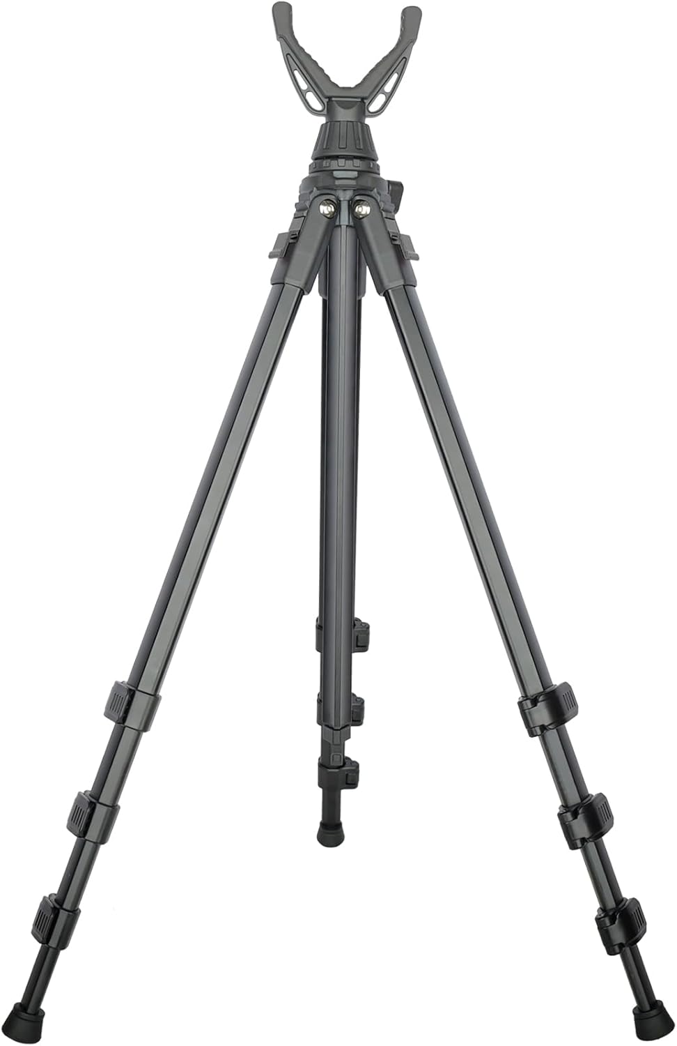 Lightweight Shooting Tripod for Rifles with 360° V-Yoke Rest,Adjustable Height Hunting Tripod Shooting Stick for
