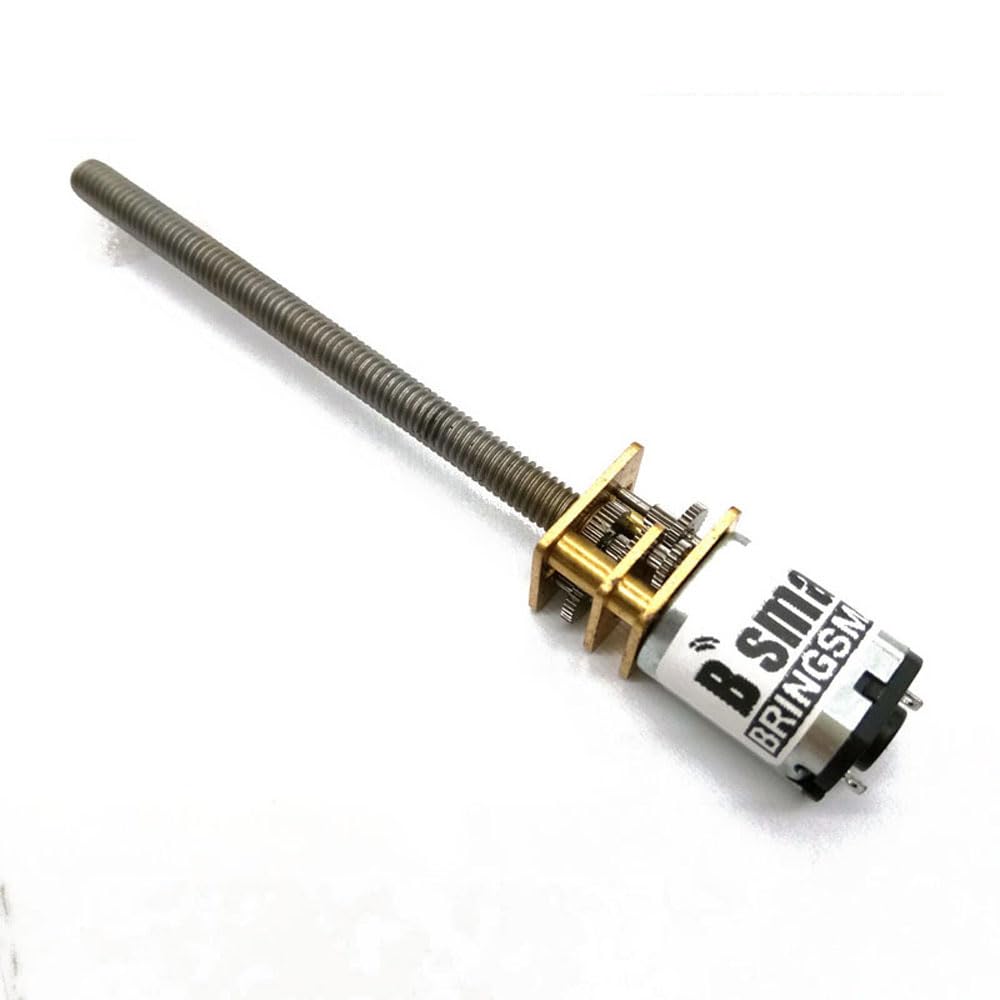 BRINGSMART Threaded Shaft M4 55mm DC Gear Motor 3V 6V 12V N20 Mini Reducer