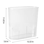 Small Trash Can Slim Garbage Can 3 Gallon Waste Basket, Clear and Green