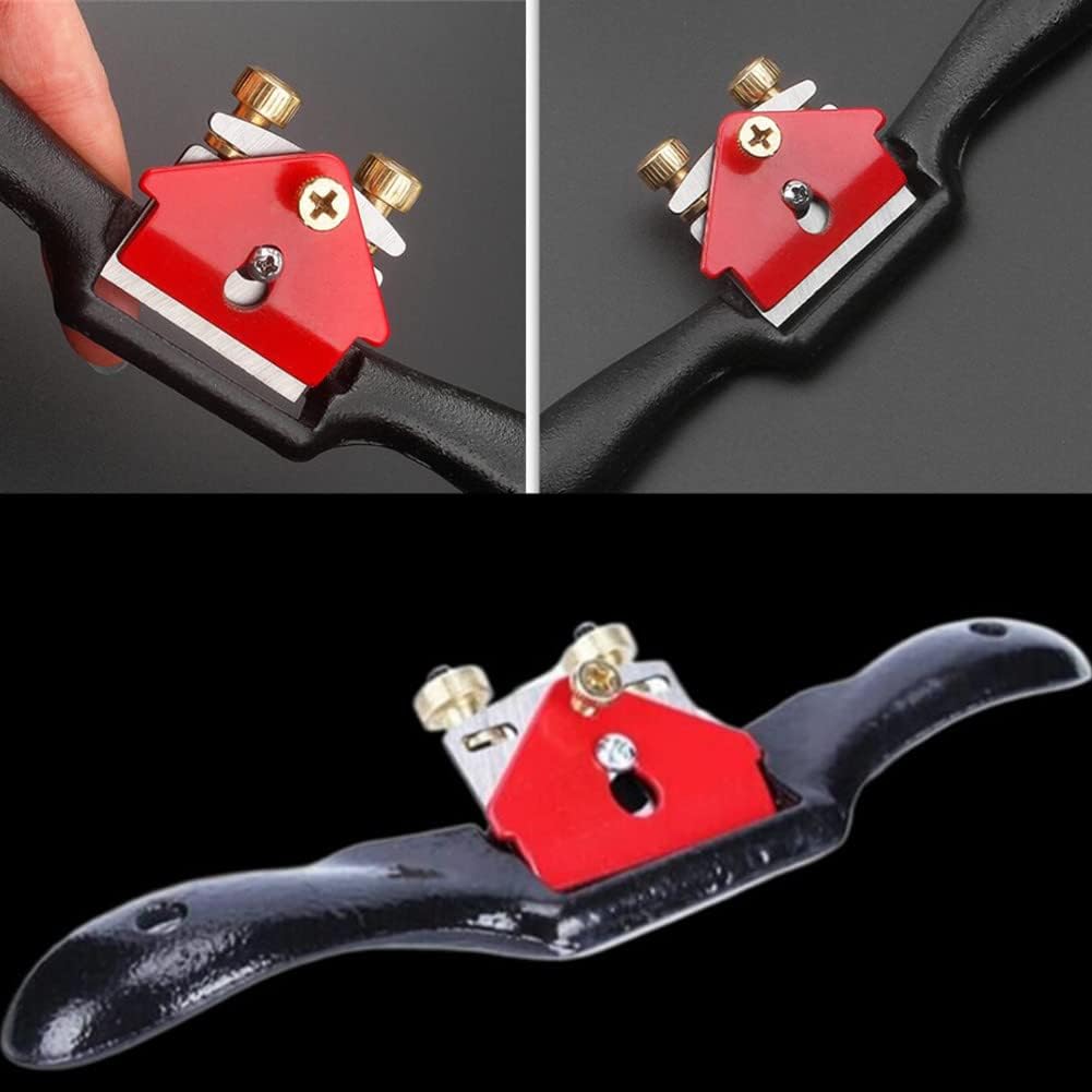 ATPCOOK 10" Adjustable Spokeshave Plane with Flat Base, Metal Blade Wood Spoke Shave for Woodcraft, Woodworking Hand