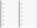 6 Hole Mini Lined Paper Refill 200 Sheets Blank Planner Refills Loose Leaf Papers 3 x 5 Inches for Binders Planner