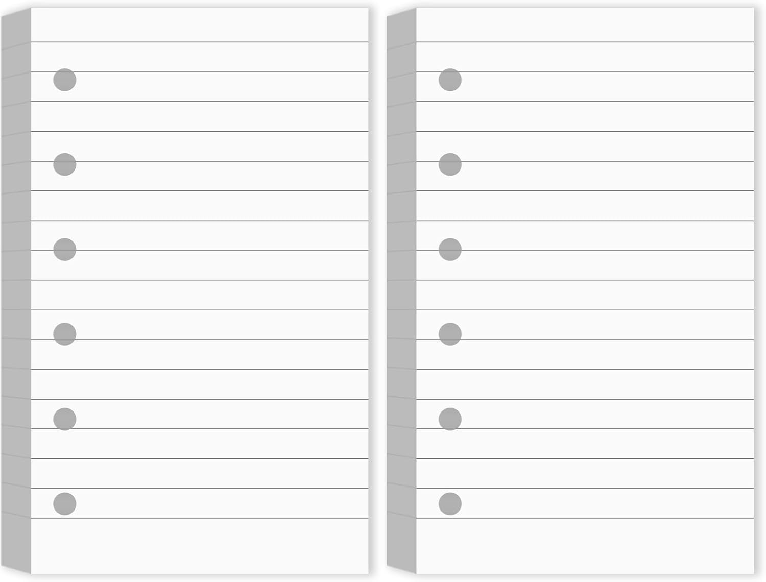6 Hole Mini Lined Paper Refill 200 Sheets Blank Planner Refills Loose Leaf Papers 3 x 5 Inches for Binders Planner