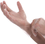 2330 Food Safe Cast Polyethylene CPE Embossed Clear Plastic Poly PE Disposable Gloves for Sushi, Sandwich, and Bakery
