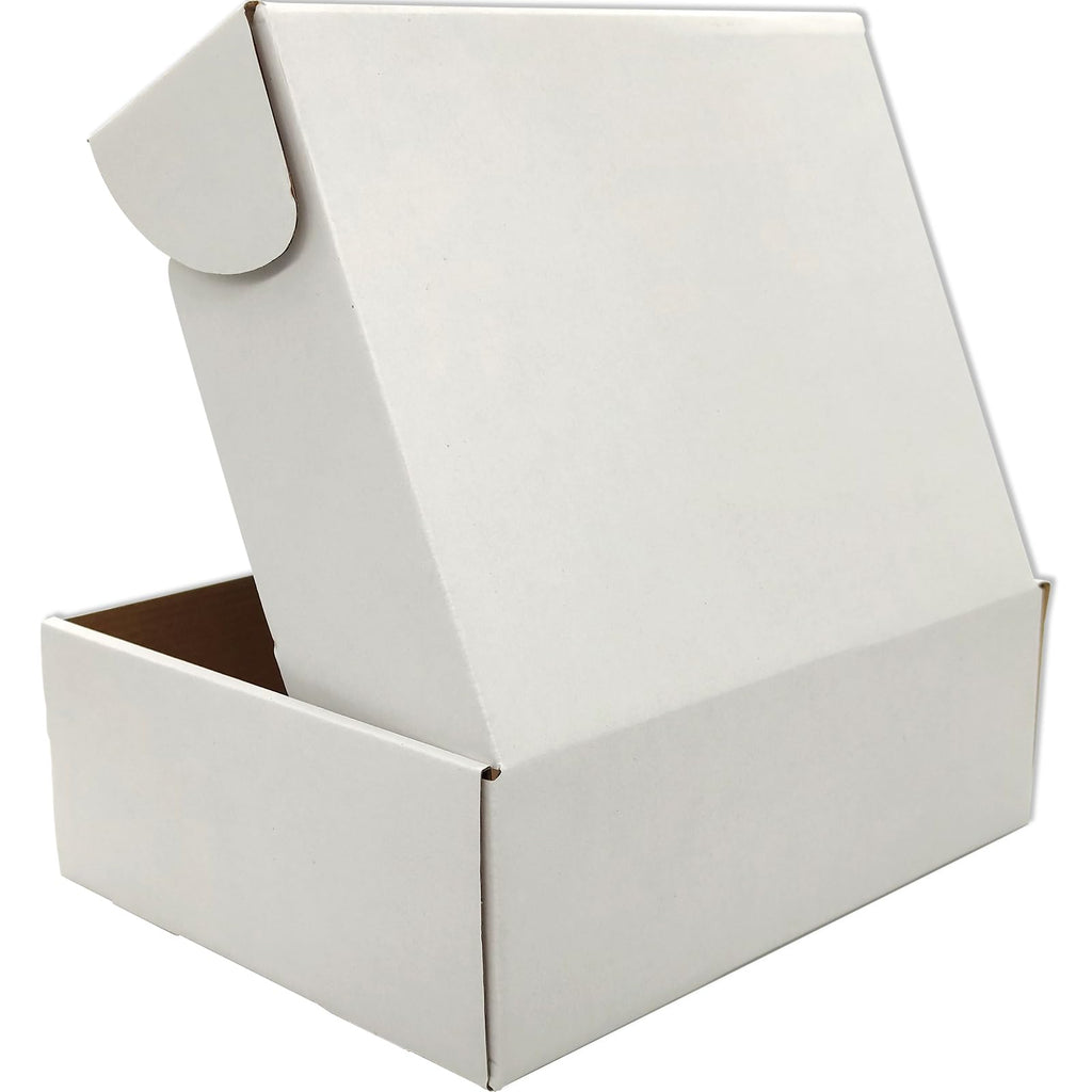 12x9x4 Shipping Boxes White Mailer Corrugated Cardboard Box Set of 20
