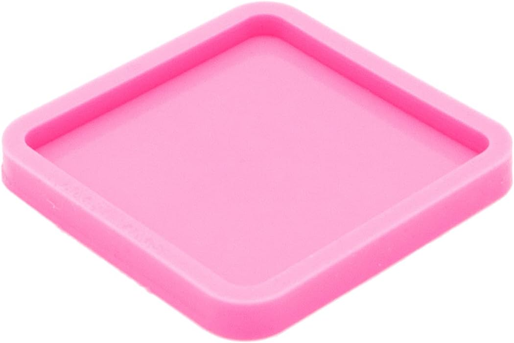 Super Shiny 9cm/3.54inch Square Shape Resin Coaster Mold Tray Silicone Molds Epoxy Resin Casting Molds DIY Geode