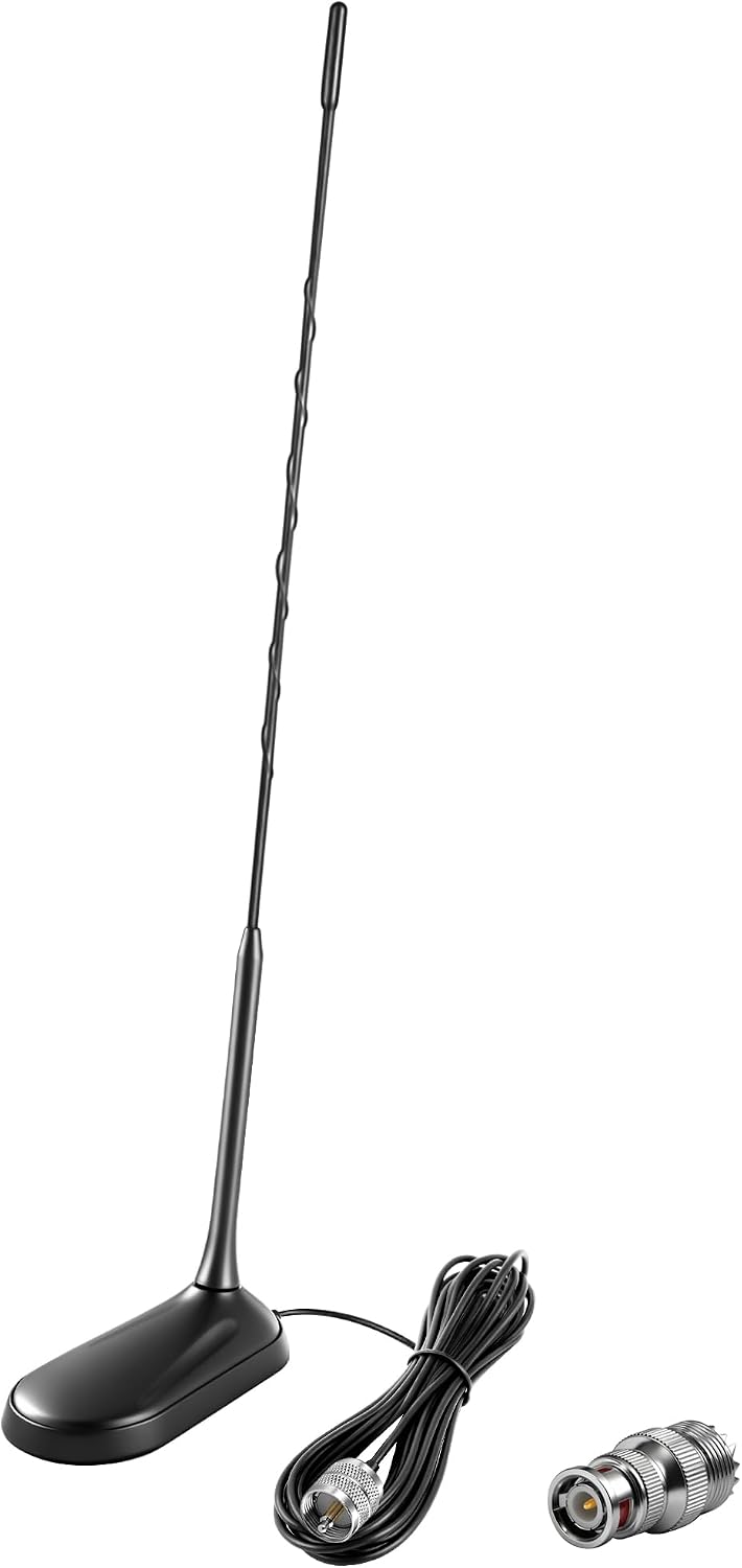 Magnetic Mount Low Profile 27MHz CB Radio Antenna Compatible with Uniden Cobra Midland President Mobile Handheld CB