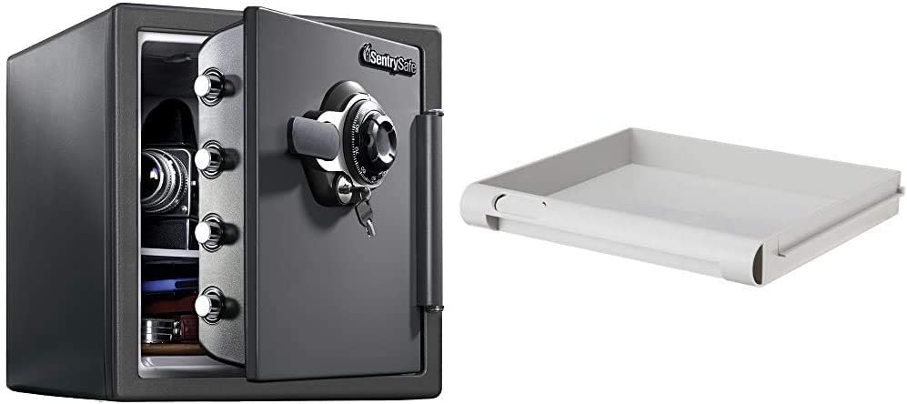 Fireproof and Waterproof Steel Home Safe with Shelf Insert (SFW123DSB + 912)