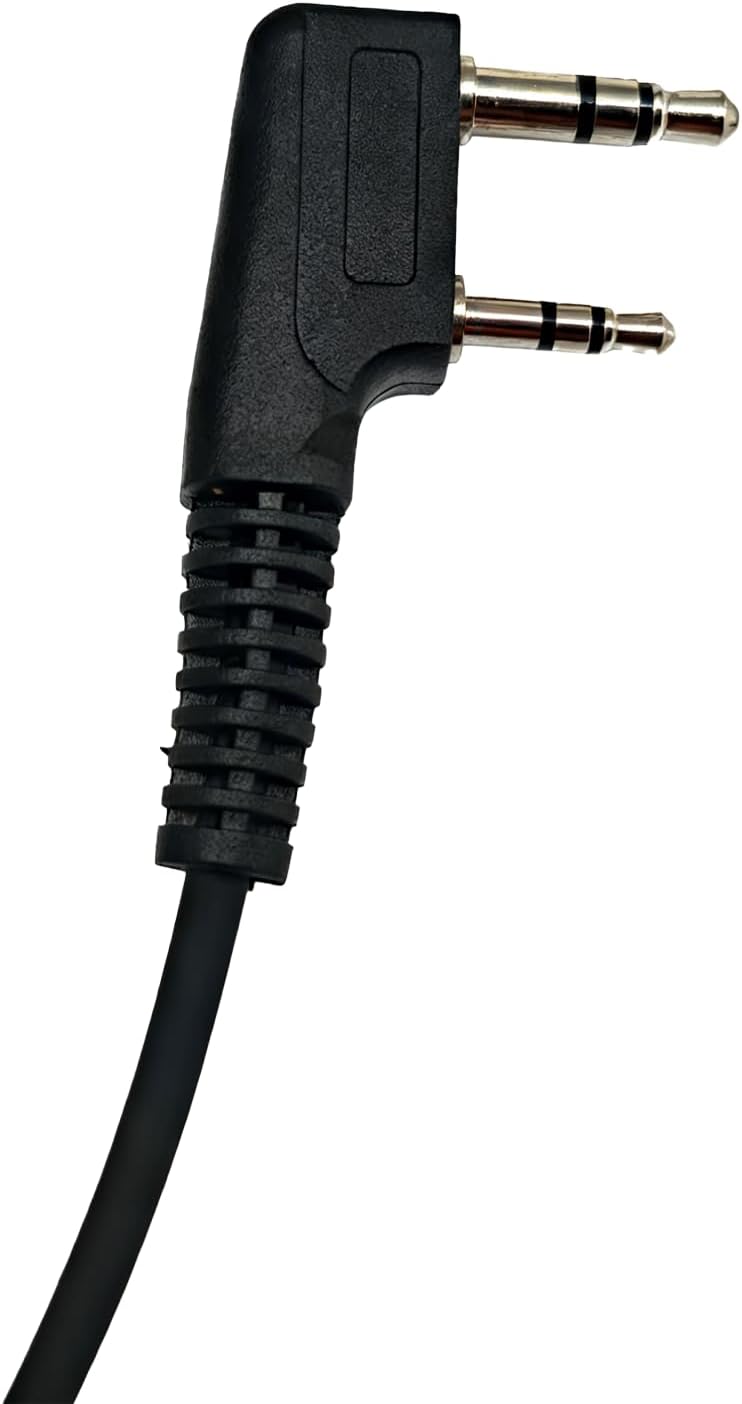 Professional Throat Mic with K1 Dual Pin Connector for Two Way Radio, Neck Mic PTT Headset for Baofeng UV-5R