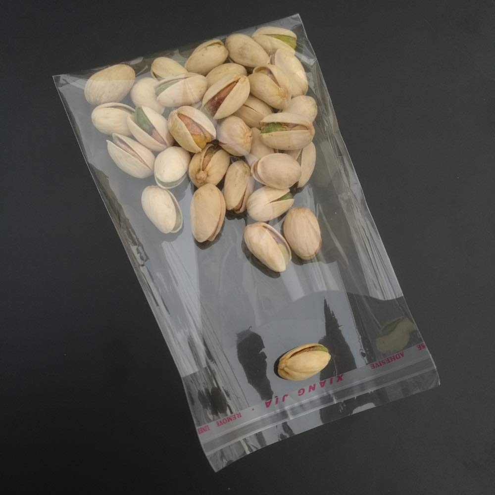 200pcs 5"x5" Clear Resealable Cellophane Bag Self Adhesive Seal