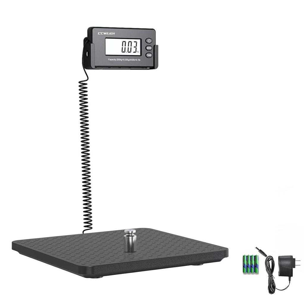 Shipping Scales 440lbs x1oz Highly Accurate Postal Scales Ultrathin ABS Large Platform,Superlight Mail Scales for