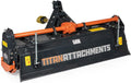 3 Point 72" Rotary Tiller Attachment Fits Cat 1 Tractors, Charcoal Finish, Single Speed PTO Driven Cultivator with a