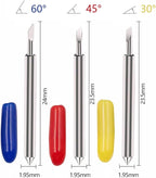 Vinyl Cutter Blades, 15pcs (30/45/60°) Cutting Knife Plotter Tools | Tungsten Steel Blade Accessories Replacement