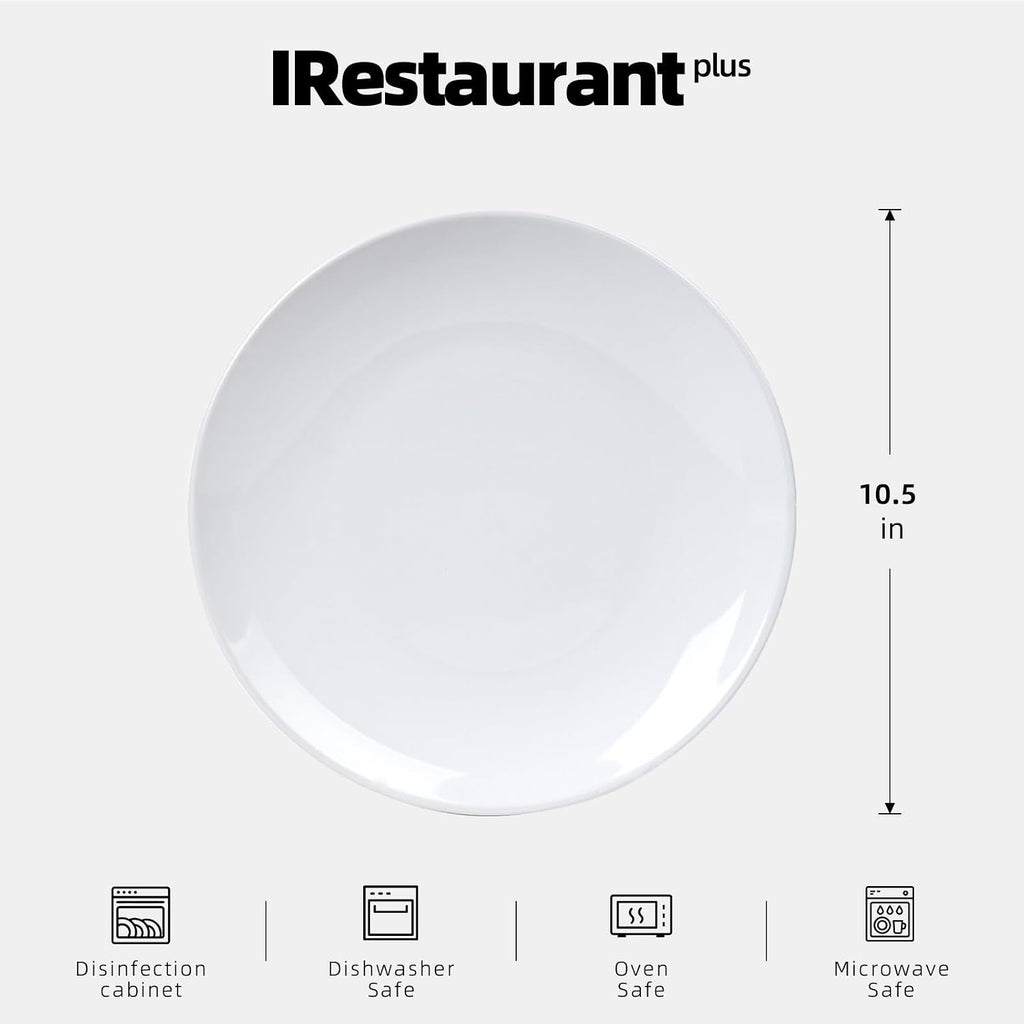 Stoneware Coupe Commercial Grade Dinnerware, Bright White, Plate 10.5", Case of 12