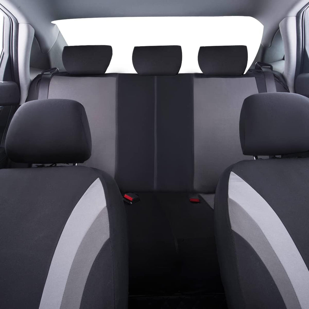 Line Rider Sporty Cloth 11PCS Universal Fit Car Seat Cover -100% Breathable with 5mm Composite Sponge Inside,Airbag