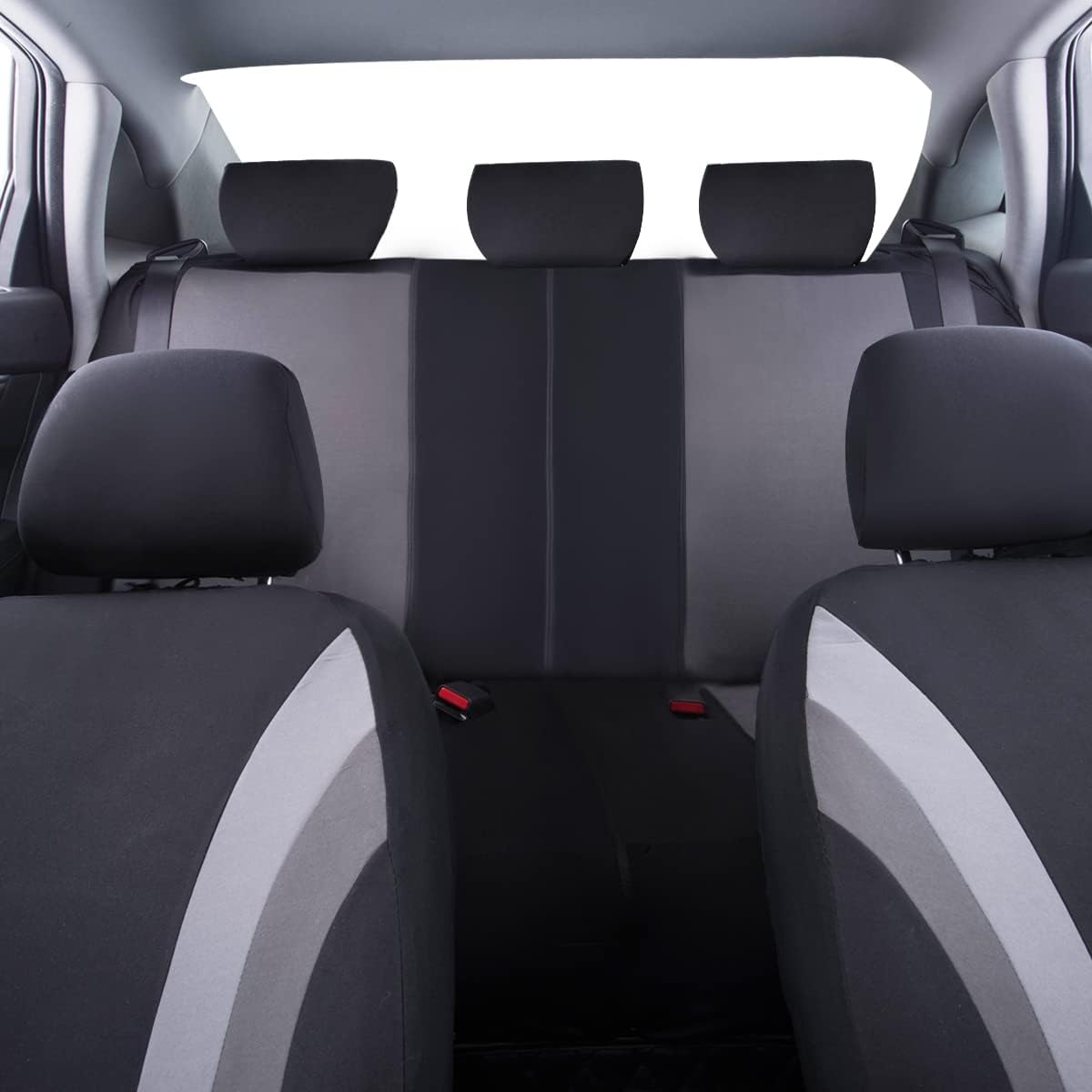 Line Rider Sporty Cloth 11PCS Universal Fit Car Seat Cover -100% Breathable with 5mm Composite Sponge Inside,Airbag