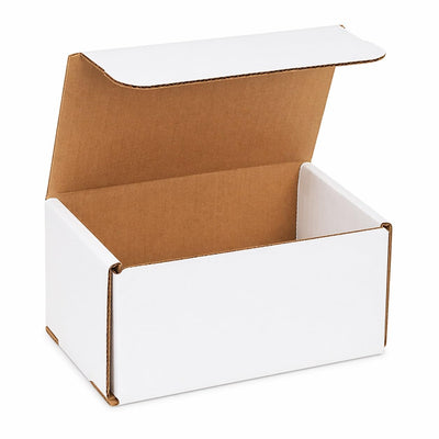 White Shipping Boxes 6x4x3 Heavy Duty, Lightweight, 6"L x 4"W x 3"H Foldable Corrugated Cardboard Mailer Boxes for