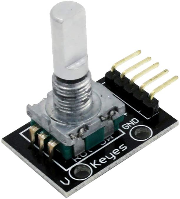 DEVMO 2PCS KY-040 Rotary Encoder Module Brick Sensor Development Board Compatible with Ar-duino Raspberry Pi SMT32 Development Board