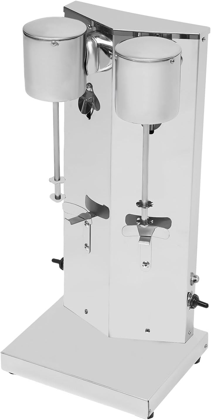 Electric Milkshake Maker Machine, 360W 110V Stainless Steel Milk Mixer Blender, Double Head Malt Blender, Drink Mixer