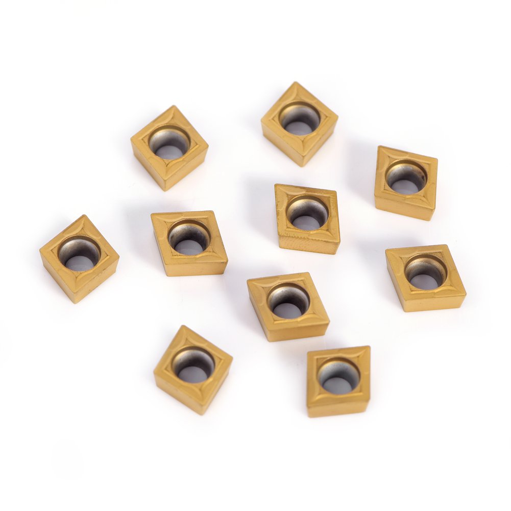 10Pcs/Box Carbide Inserts Blade Cutter Blade CNC Lathe Turning Tools with Storage Box, CCMT09t304 CCMT32.5